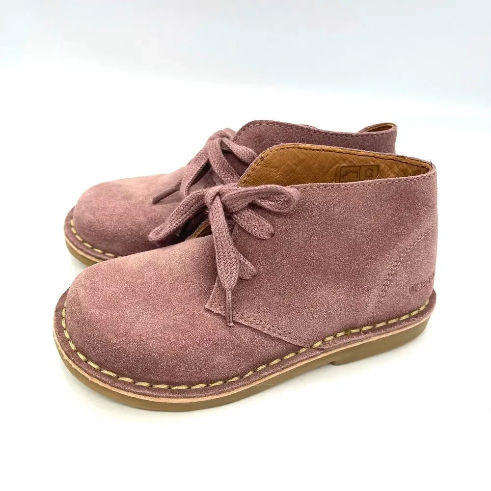 Oca-Loca Kids/Toddler Pink Suede Safari Chuka Ankle Boots EU Size 27 US Size 10